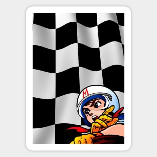 Speed Racer Checkered Flag! Sticker